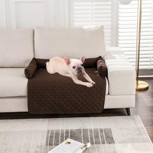Kühlmatte for Hunde selbstkühlendes Pad for Hunde innen wasserdicht maschinenwaschbar Haustiermatte Katzen hält Ihr Haustier im Sommer kühl und bequem(Coffee,75x120cm/29.5x47.2in) von ZGWRYI