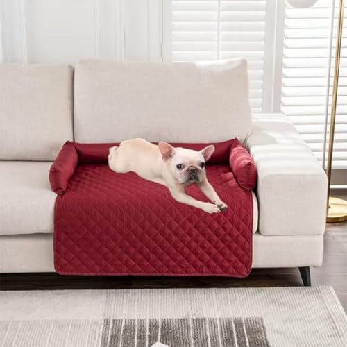 Kühlmatte for Hunde selbstkühlendes Pad for Hunde innen wasserdicht maschinenwaschbar Haustiermatte Katzen hält Ihr Haustier im Sommer kühl und bequem(Red,90x120cm/35.4x47.2in) von ZGWRYI