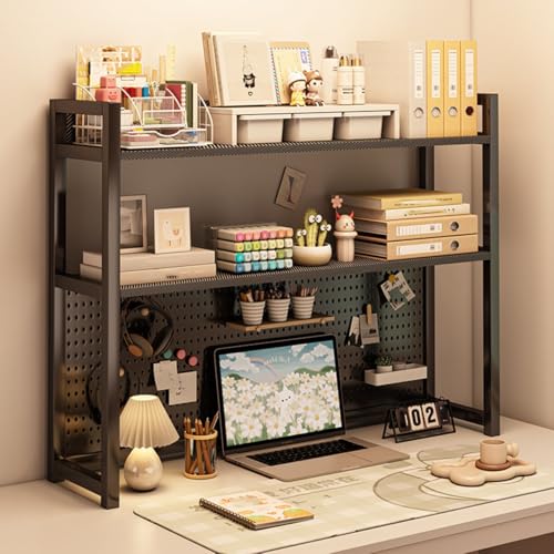 Schreibtischaufsatz 2-stöckiges Schreibtischaufsatz-Bücherregal,Schreibtisch-Bücherregal mit Stecktafel,kleines Computertisch-Bücherregal,platzsparend for Zuhause,Büro und Wohnheim(Black,70x24x90cm) Schreibtischaufsatz 2-stöckiges Schreibtischaufsatz-Bücherregal,Schreibtisch-Bücherregal mit Stecktafel,kleines Computertisch-Bücherregal,platzsparend for Zuhause,Büro und Wohnheim(Black,70x24x90cm) von ZGWRYI