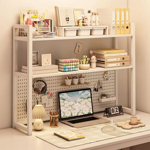 Schreibtischaufsatz 2-stöckiges Schreibtischaufsatz-Bücherregal,Schreibtisch-Bücherregal mit Stecktafel,kleines Computertisch-Bücherregal,platzsparend for Zuhause,Büro und Wohnheim(White,110x24x90cm) Schreibtischaufsatz 2-stöckiges Schreibtischaufsatz-Bücherregal,Schreibtisch-Bücherregal mit Stecktafel,kleines Computertisch-Bücherregal,platzsparend for Zuhause,Büro und Wohnheim(White,110x24x90cm) von ZGWRYI