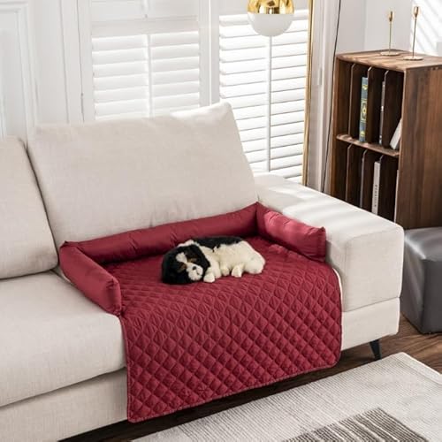 The Innovative Cooling Mat for Dogs Cooling Mat Dog Made of Cooling Fabric Reversible Machine Washable Self-Cooling Pads for Dogs and Cats for Home Travel(Red,90x90cm/35.4x35.4in) von ZGWRYI
