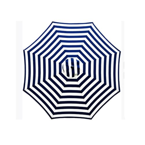 ZGWRYI Balcony Parasol Replacement Cover Parasol Replacement Parasol Cover UV Protection Cantilever Covers,for Garden Umbrella,Patio Umbrella(Blue and White,2.7m 6 Ribs) von ZGWRYI