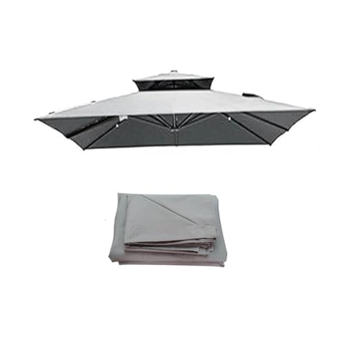 Ersatzdach for versetzten quadratischen Terrassenschirm Ersatzdach for Sonnenschirm Ersatzstoff for Tischschirm im Freien(Taupe,300cmx300cm) von ZGWRYI