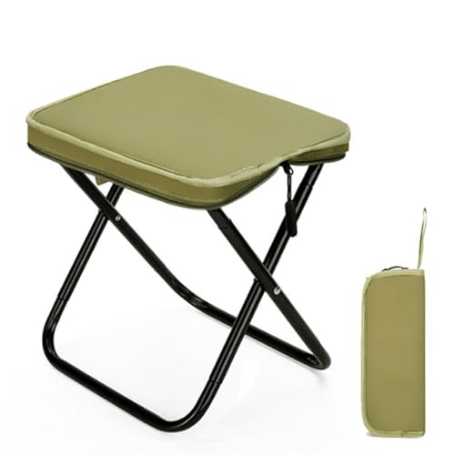 ZGWRYI Foldable Backpack Stool,Folding Mini Outdoor Camping Stool with Carry Bag,Lightweight Collapsible Chairs Backpacking Stools Suitable for Gardening and Beach Hiking Fishing(Green) von ZGWRYI