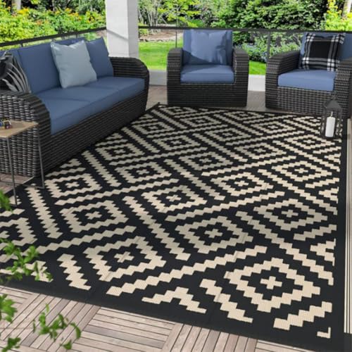 ZGWRYI Outdoor-Teppich Kristallsamt Garten leicht zu reinigen Terrassenteppich tragbare Matte for Camping Deck Strand Picknick Hinterhof(Style 1,160 * 230CM) von ZGWRYI