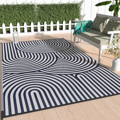 ZGWRYI Outdoor-Teppich Kristallsamt Garten leicht zu reinigen Terrassenteppich tragbare Matte for Camping Deck Strand Picknick Hinterhof(Style 2,120 * 160CM) von ZGWRYI