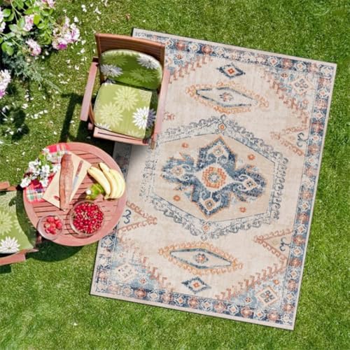 ZGWRYI Outdoor-Teppich Kristallsamt for Gartenterrassen UV-beständig tragbarer leicht zu reinigen Indoor-Balkon-Teppiche for Picknick Strand Grillen(Style 1,60 * 90cm) von ZGWRYI