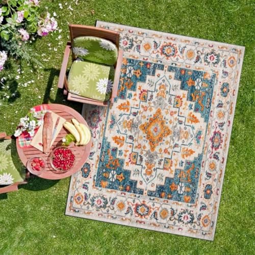 ZGWRYI Outdoor-Teppich Kristallsamt for Gartenterrassen UV-beständig tragbarer leicht zu reinigen Indoor-Balkon-Teppiche for Picknick Strand Grillen(Style 3,100 * 150cm) von ZGWRYI