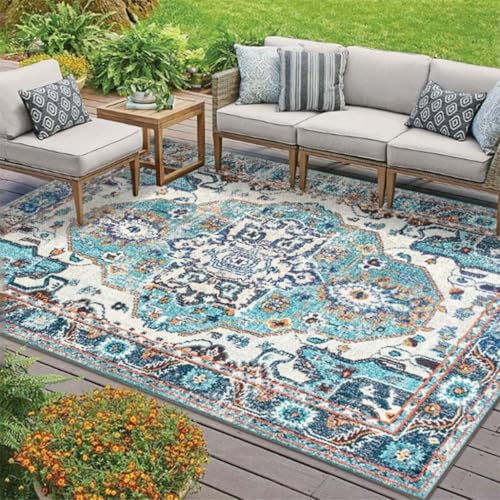 ZGWRYI Outdoor-Teppich for Terrassen Gärten zusammenklappbar tragbar Teppichmatte aus Kristallsamt Terrassenteppiche for Terrassenbeläge Wohnmobil Hinterhof Balkon Camping(Style 1,80 * 160cm) von ZGWRYI