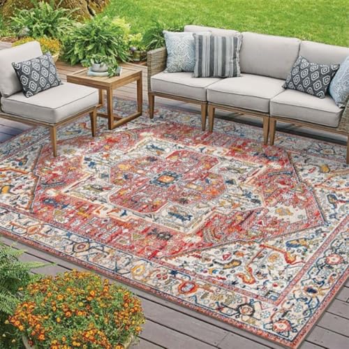ZGWRYI Outdoor-Teppich for Terrassen Gärten zusammenklappbar tragbar Teppichmatte aus Kristallsamt Terrassenteppiche for Terrassenbeläge Wohnmobil Hinterhof Balkon Camping(Style 3,80 * 120cm) von ZGWRYI