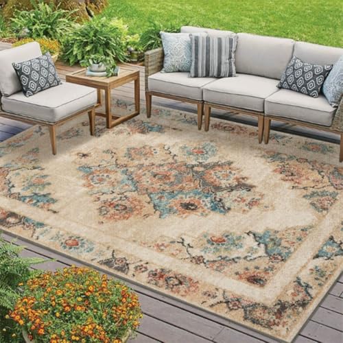 ZGWRYI Outdoor-Teppich for Terrassen Gärten zusammenklappbar tragbar Teppichmatte aus Kristallsamt Terrassenteppiche for Terrassenbeläge Wohnmobil Hinterhof Balkon Camping(Style 5,60 * 90cm) von ZGWRYI