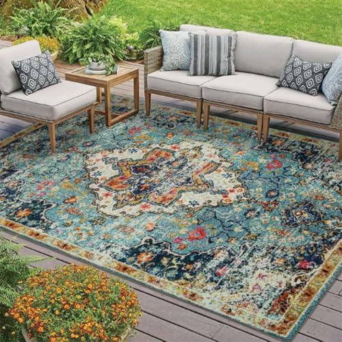 ZGWRYI Outdoor-Teppich for Terrassen Gärten zusammenklappbar tragbar Teppichmatte aus Kristallsamt Terrassenteppiche for Terrassenbeläge Wohnmobil Hinterhof Balkon Camping(Style 6,80 * 120cm) von ZGWRYI
