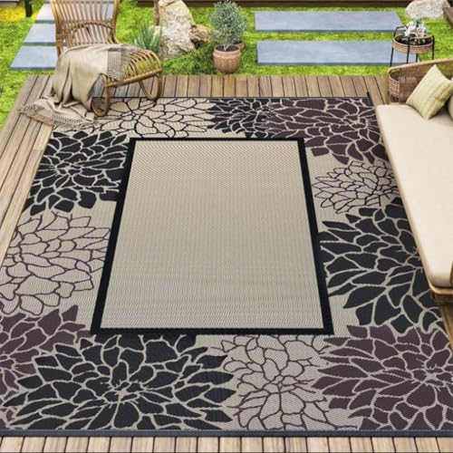 ZGWRYI Outdoor-Teppiche leicht zu reinigen tragbarer Teppich aus Kristallsamt for Veranda Terrasse Balkon Garten Picknick Küche Flur große Terrassenteppichmatten(Style 5,120 * 160CM) von ZGWRYI