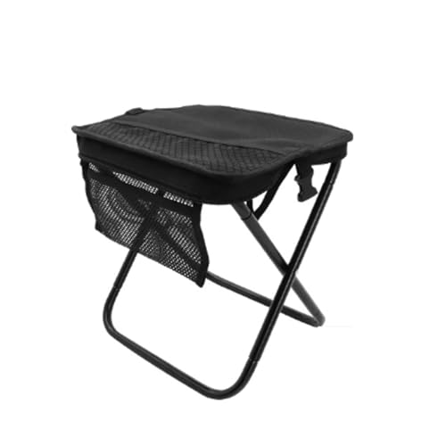 ZGWRYI Portable Small Lightweight Collapsible Slacker Chairs,Foldable Backpack Stool, Camping Stool Portable,for Camping,Fishing,Outdoor Events(Black) von ZGWRYI