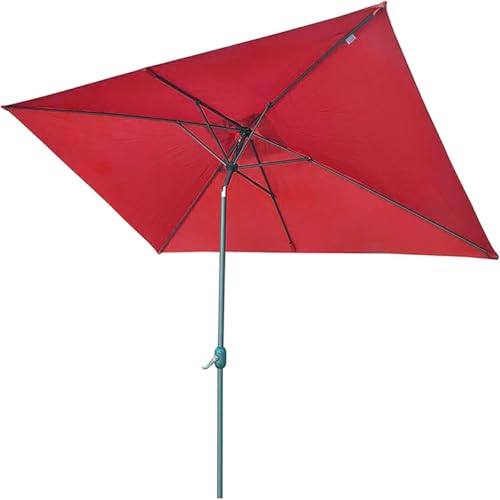 ZGWRYI Rectangular Parasol Replacement Cover 300 x 200 cm Garden Umbrella Patio Umbrella Parasol Rectangular Tilting Large Umbrella for Balcony,Patio,Garden(Red) von ZGWRYI