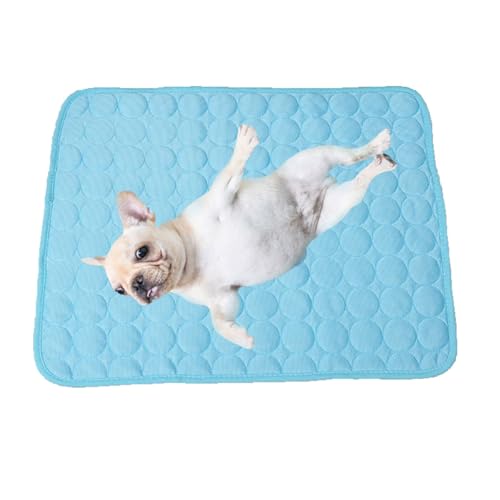 ZGWRYI Summer Self-Cooling Pet Mat,Abrasion Bite Resistant Natural Cooling mat,Ice Pad for Dogs Cats(Blue,S) von ZGWRYI