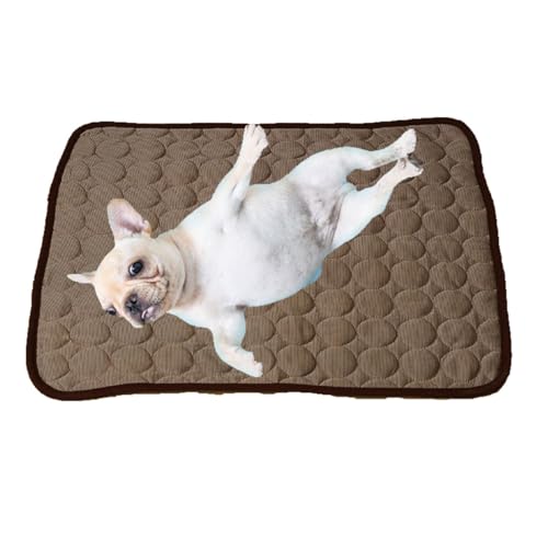 ZGWRYI Summer Self-Cooling Pet Mat,Abrasion Bite Resistant Natural Cooling mat,Ice Pad for Dogs Cats(Coffee,S) von ZGWRYI