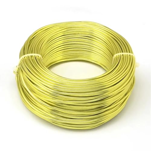 Aluminiumdraht 500 g 0,6/1,2/1,5/2,0/3,0 mm Aluminiumdraht, DIY-Schmuckkomponenten, Zubehör, Finden, Herstellen, Halsketten, Armbänder, Bastelbedarf Basteldraht(Color:GreenYellow,Size:3.0mm 25m) von ZGXNYI
