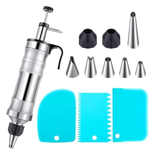 Spritzen-Spritzpistole zum Backen von Kuchen Dessert Decorating Decorator Syringe Pastry Decoration Cream Nozzle Piping Scrapers Cake Icing Tools DIY Baking Accessories Kuchen mit Gebäck-Presspistole( Spritzen-Spritzpistole zum Backen von Kuchen Dessert Decorating Decorator Syringe Pastry Decoration Cream Nozzle Piping Scrapers Cake Icing Tools DIY Baking Accessories Kuchen mit Gebäck-Presspistole( von ZGXNYI