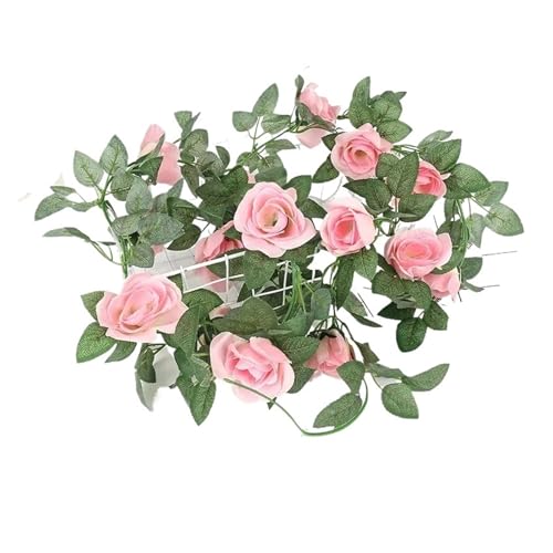 ZGXNYI 2M 16Köpfe Rosengirlande for Hochzeitsdekorationen Gefälschte Blumenreben Künstliche Blumengirlande for Verlobungszeremonie Dekor(Pink) von ZGXNYI