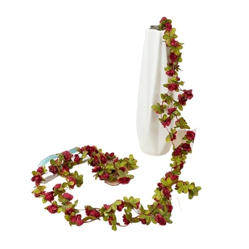 ZGXNYI 5 STK 2M Lila Rose Blumengirlande Pflanzen Künstliche Gefälschte Reben Blumen Hängen Efeu(5pcs Wine) von ZGXNYI