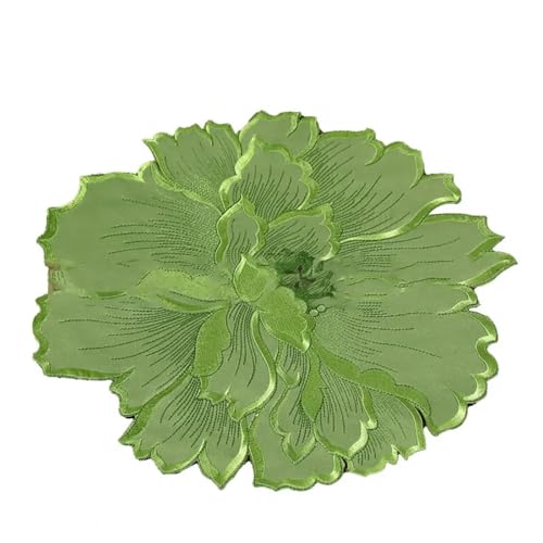 ZGXNYI Tischuntersetzer 2PCS schöne Blumenform Tischset Exquisite feine Textur Polyester Abendessen Matte for Zuhause Tischmatte(Green) von ZGXNYI