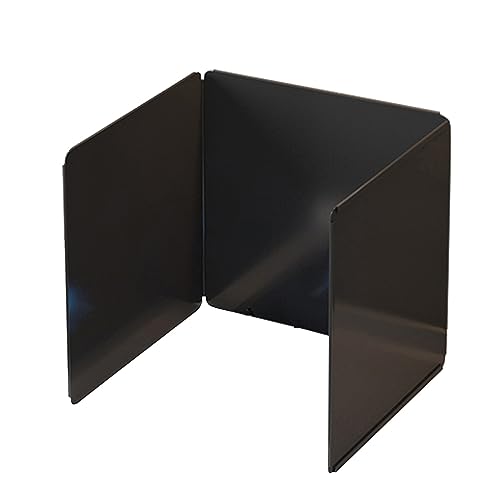 Fettspritzschutz für die Herd-Windschutzscheibe, faltbarer Herd-Spritzschutz, Spritzschutz zum Kochen, Spritzschutz hinter dem Herd, Ölspritzschutz aus Stahl (schwarz, 3 Seiten, 40 x 40 x 40 cm) von ZGYOZMNG