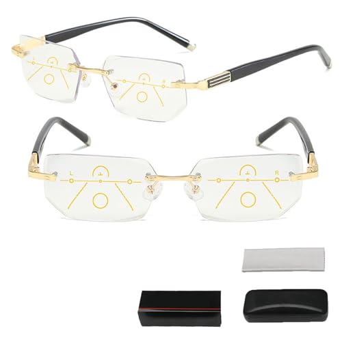 ZGYOZMNG Dual-Focus Smart Glasses Lesebrille Blaulichtfilter, Intelligente Zoom Brille Gleitsichtbrille Zoom Brille Mit Brille Box Blaulicht Sehhilfe Lesehilfe Brillen für Herren Damen (150) von ZGYOZMNG