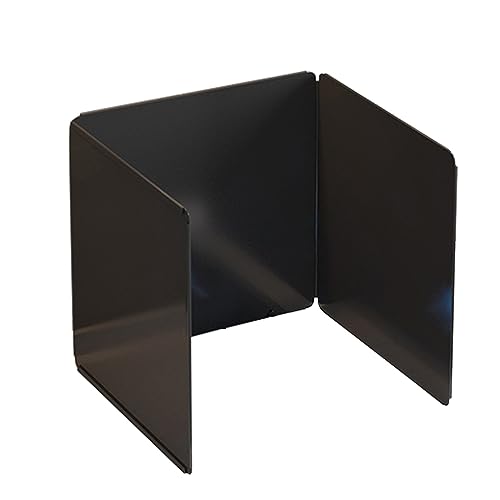 ZGYOZMNG Herd-Windschutzscheibe, Faltbarer Herd-Spritzschutz, Herd-Spritzschutz, Küchen-Spritzschutz, Bratpfannen-Spritzschutz, 3-seitiger Ölspritzschutz (schwarz, 40 x 40 x 40 cm) von ZGYOZMNG