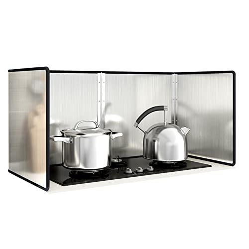 ZGYOZMNG Spritzschutz für die Herd-Windschutzscheibe zum Kochen, antihaftbeschichtet, 4-seitiger Ölspritzschutz, Isolierplatte, Spritzschutz aus Edelstahl, Fettspritzschutz (40 x 80 x 40 cm) von ZGYOZMNG
