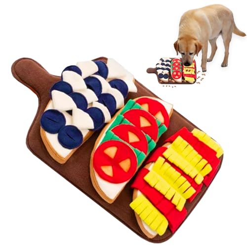 Schnüffelmatte für Hunde, Waschbares,Haustier-Schnüffelmatte, Futtermatte, natürliche Futtersuche, langsames Füttern,Trainingsmatte für Langeweile und Stressabbau von ZGZFEIYU