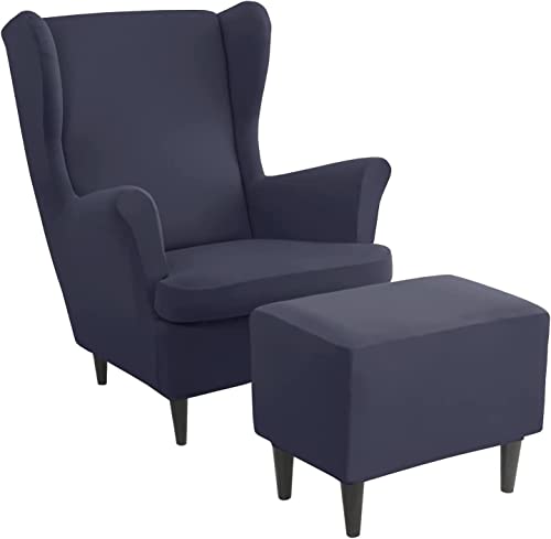 ZGantrix Ohrensessel überzug mit Hocker Bezug, 2 Teilig Sessel-Überwürfe+1 Teilig Ottomane Schonbezug, Beige/Grün/Rosa/Blau Ohrensessel Schonbezüge Sesselhusse Stretch Tiger Stuhlbezug mit Armlehne ZGantrix Ohrensessel überzug mit Hocker Bezug, 2 Teilig Sessel-Überwürfe+1 Teilig Ottomane Schonbezug, Beige/Grün/Rosa/Blau Ohrensessel Schonbezüge Sesselhusse Stretch Tiger Stuhlbezug mit Armlehne von ZGantrix