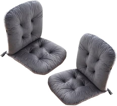 ZGantrix Stuhlkissen mit Rückenteil Sitz, Rückenkissen mit Bänder, Niedriglehner Auflage Polsterauflage Gartenstuhl, Polsterauflage Auflage für Stühle Bänke in Haus und Garten,2 Pack Grau ZGantrix Stuhlkissen mit Rückenteil Sitz, Rückenkissen mit Bänder, Niedriglehner Auflage Polsterauflage Gartenstuhl, Polsterauflage Auflage für Stühle Bänke in Haus und Garten,2 Pack Grau von ZGantrix