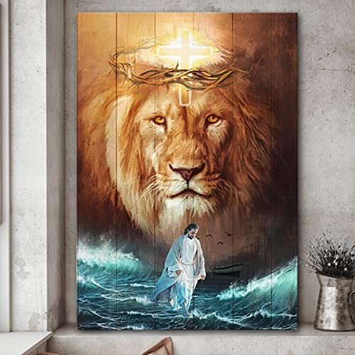 ZGmaxCL 5D Diamanten Gemälde Set Diamond Painting Bilder Puzzles Erwachsene Groß Löwe und Jesus Aesthetic Room Wanddekoration 110x60cm von ZGmaxCL