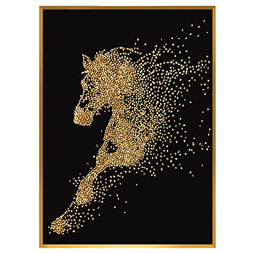 ZGmaxCL 5D Diamanten Gemälde Set Puzzles DIY Diamant Malerei Kit Erwachsene Kinder Groß Goldenes Pferd Wohnzimmer Dekoration 70x40cm ZGmaxCL 5D Diamanten Gemälde Set Puzzles DIY Diamant Malerei Kit Erwachsene Kinder Groß Goldenes Pferd Wohnzimmer Dekoration 70x40cm von ZGmaxCL