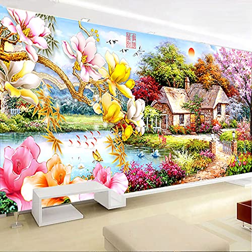 ZGmaxCL DIY 5D Diamant Malerei Set Puzzles Diamant Painting Set Erwachsene Full Groß Gartenaussicht Room Wanddekoration 150x60cm von ZGmaxCL