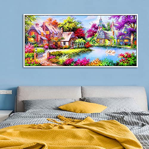 ZGmaxCL DIY 5D Diamond Painting Set Puzzles Stickerei Strass Diamant Malerei Erwachsene Groß Traumhaus Wall Dekoration 135x60cm ZGmaxCL DIY 5D Diamond Painting Set Puzzles Stickerei Strass Diamant Malerei Erwachsene Groß Traumhaus Wall Dekoration 135x60cm von ZGmaxCL