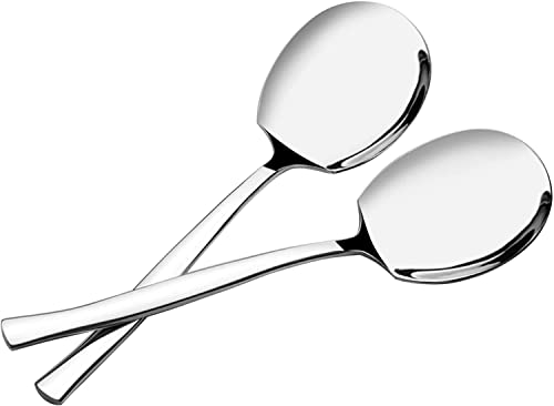 2 Stück Großer Servierlöffel aus Edelstahl, Edelstahlbuffet Servierlöffel, Servierlöffel Groß von ZHAIQIUYAN