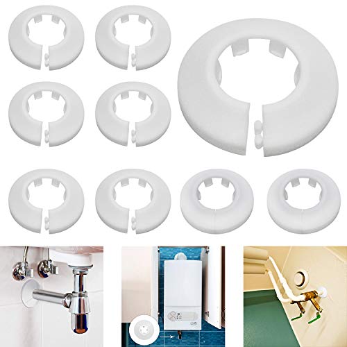 Heizungsrohr Rosette Rohrmanschetten Heizkörper 24 Stück 16mm/20mm/25mm Kunststoff Heizkörperrosetten Rohrmanschette von ZHANChen