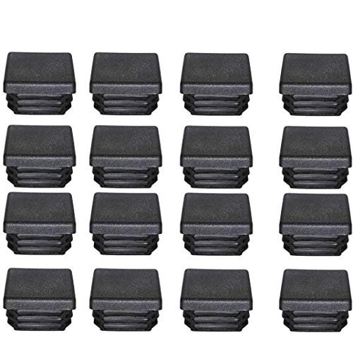 Rohrstopfen 40x40mm Lamellenstopfen Schwarz Kunststoff Stopfen für Quadratrohr Möbelgleiter Schutzkappen Rechteckstopfen 16 Stück von ZHANChen