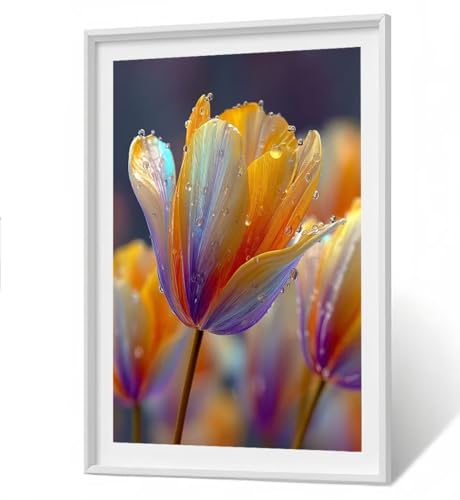 5D DIY Diamond Painting Set - Blume Diamant Painting Kinder, Pflanze Full Drill Bastelset für Erwachsene, Diamant Kunst Bilder Mosaic Stickerei für Home Wand Dekor 50 x 70 cm ZBSF726 von ZHANGBINGSHENDIAN