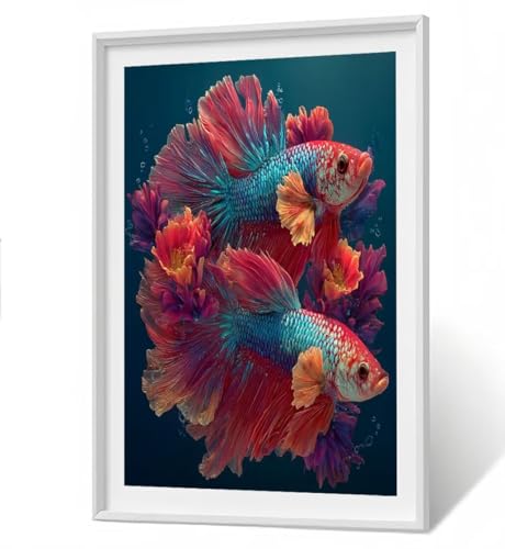 5D DIY Diamond Painting Set - Fisch Diamant Painting Kinder, Meereslebewesen Full Drill Bastelset für Erwachsene, Diamant Kunst Bilder Mosaic Stickerei für Home Wand Dekor 40x50cm ZBSF316 5D DIY Diamond Painting Set - Fisch Diamant Painting Kinder, Meereslebewesen Full Drill Bastelset für Erwachsene, Diamant Kunst Bilder Mosaic Stickerei für Home Wand Dekor 40x50cm ZBSF316 von ZHANGBINGSHENDIAN
