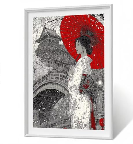5D DIY Diamond Painting Set - Japanische Geisha Diamant Painting Kinder, Landschaft Full Drill Bastelset für Erwachsene, Diamant Kunst Bilder Mosaic Stickerei für Home Wand Dekor 60x80 cm ZBSF386 5D DIY Diamond Painting Set - Japanische Geisha Diamant Painting Kinder, Landschaft Full Drill Bastelset für Erwachsene, Diamant Kunst Bilder Mosaic Stickerei für Home Wand Dekor 60x80 cm ZBSF386 von ZHANGBINGSHENDIAN