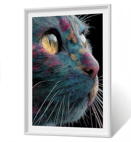 5D Diamant Painting Kit - Katze Diamond Painting Kinder DIY Set, Tier Full Drill Bastelset für Erwachsene, Diamant Kunst Bilder Mosaic Stickerei für Home Wand Dekor 80x100 cm ZBSF398 5D Diamant Painting Kit - Katze Diamond Painting Kinder DIY Set, Tier Full Drill Bastelset für Erwachsene, Diamant Kunst Bilder Mosaic Stickerei für Home Wand Dekor 80x100 cm ZBSF398 von ZHANGBINGSHENDIAN