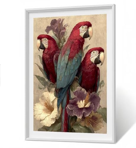 Diamond Painting Set Blume Diamant Painting Bilder Erwachsene Groß DlY Art Kinder Full Drill Diamond Malerei Vogel 5D Diamant Kunst Malerei Stickerei Mosaic Bastelset Home Decor 80x100 cm ZBSF761 von ZHANGBINGSHENDIAN