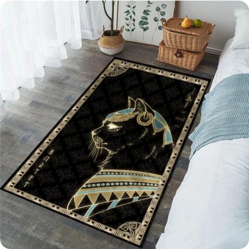 ZHANGCHENG Ägyptischer Teppich, Wohnzimmer-Dekor, Bodenteppich, Schlafzimmer, Badezimmerteppich, Heimdekoration, rutschfeste Flur-Fußmatte, Flächenteppich 80X150CM von ZHANGCHENG