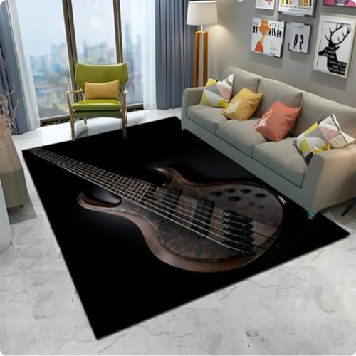 ZHANGCHENG Teppich Mit Klassischer Gitarre Für Zuhause, Teppich Für Wohnzimmer, Schlafzimmer, Sofa, Fußmatte, Dekor, rutschfeste Bodenmatte 40X60CM von ZHANGCHENG