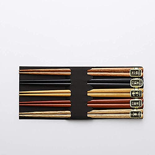 ZHANGDONG Chopsticks essstäbchen stäbchen Sushi stäbchen Sushi Holz 5 Paar natürliche Bambusstäbchen, japanische Essstäbchen Geschenkset für Sushi Nudel Reis Ramen Box Essstäbchen Rutschf von ZHANGDONG