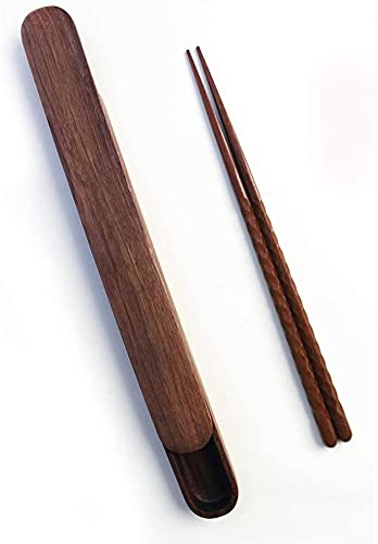 ZHANGDONG Chopsticks essstäbchen stäbchen Sushi stäbchen essstäbchen Holz 1 Paar tragbare Essstäbchen, japanische Essstäbchen aus Holz mit Schiebebox aus Holz. Für Zuhause und Restaura von ZHANGDONG