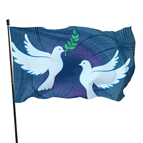 Friedensflagge 150x90cm Windward-Flagge Flagge der Friedenstaube Banner Lebendige Farbe Flagge UV-lichtbeständige Flagge Polyester Banner Große Flagge für Terrasse Rasen Home Outdoor Decor von ZHANGHENG